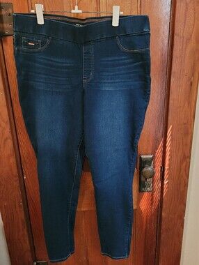Nine West Blue Skinny Pull-on Skinny Jeans Size 16